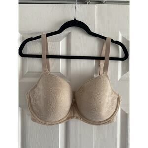 Wacoal Brown T-Shirt Bra with Lace Overlay